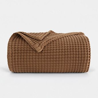 Home Collection Cotton Waffle Textured Throw Blanket