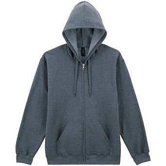 Gildan Mens Softstyle Fleece Midweight Full Zip Hoodie