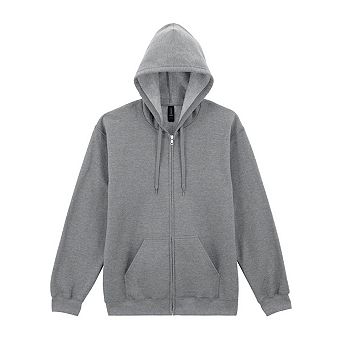 Gildan Mens Softstyle Fleece Midweight Full Zip Hoodie