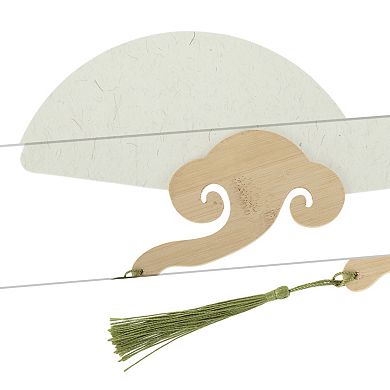 Portable Double-Sided Short Handle Round-Shaped Folding Fan 1Pc