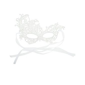 Lace Half Face Party Mask for Mardi Gras and Special Events 1 pc Special Design White