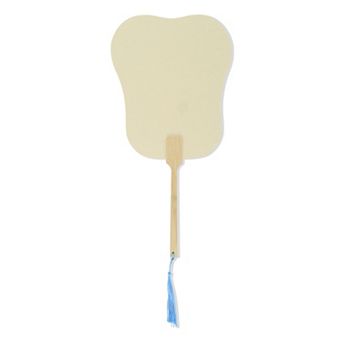 Portable Double-Sided Long Handle Xuan Paper Folding Fan 1 pc