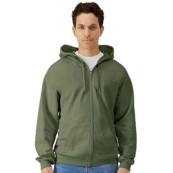 Gildan Mens Midweight Soft Touch Full Zip Hoodie