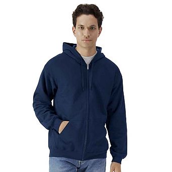 Gildan Mens Midweight Soft Touch Full Zip Hoodie