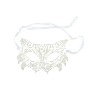 Elegant Lace Half Face Party Mask for Mardi Gras and Special Events 1 pc White