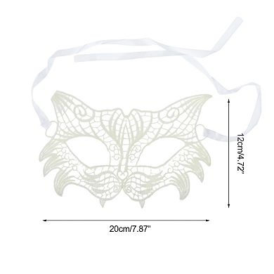 Elegant Lace Half Face Party Mask for Mardi Gras and Special Events 1 Pc White