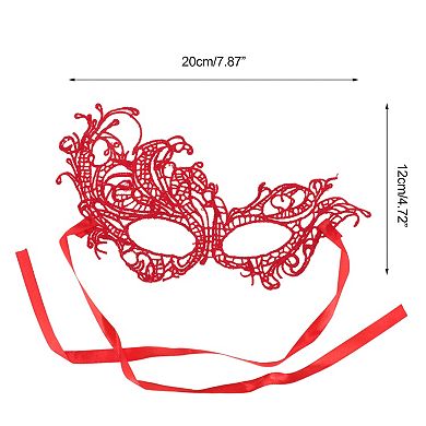 Elegant Lace Half Face Party Mask for Mardi Gras and Special Events 1 Pc Special Design Red