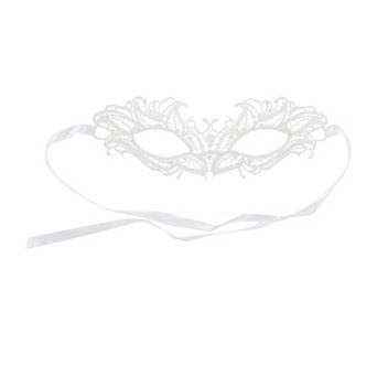 Elegant Lace Half Face Party Mask for Mardi Gras and Special Events 1 pc Flame Design White