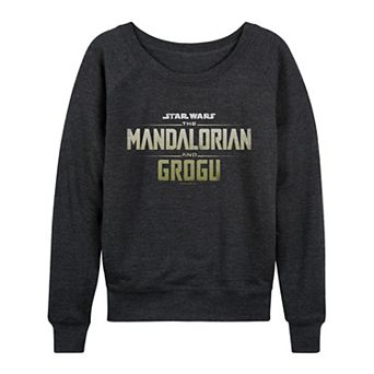 Women's Star Wars The Mandalorian & Grogu Logo French Terry Long Sleeve Tee