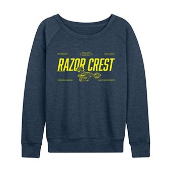 Women's Star Wars The Mandalorian & Grogu Razor Crest French Terry Long Sleeve Tee