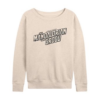 Women's Star Wars The Mandalorian & Grogu Logo French Terry Long Sleeve Tee