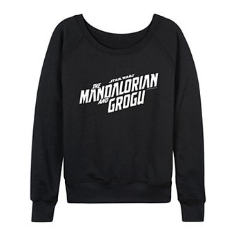 Women's Star Wars The Mandalorian & Grogu Logo French Terry Long Sleeve Tee