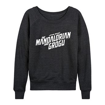 Women's Star Wars The Mandalorian & Grogu Logo French Terry Long Sleeve Tee