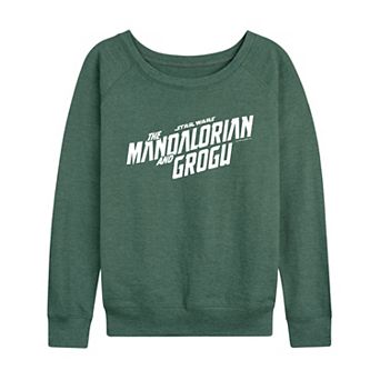 Women's Star Wars The Mandalorian & Grogu Logo French Terry Long Sleeve Tee