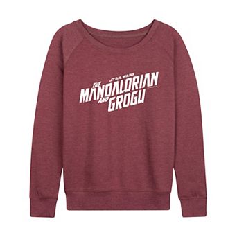 Women's Star Wars The Mandalorian & Grogu Logo French Terry Long Sleeve Tee