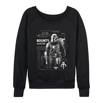 Women's Star Wars The Mandalorian & Grogu Bounty Hunter French Terry Long Sleeve Tee