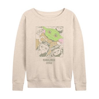 Women's Star Wars The Mandalorian & Grogu French Terry Long Sleeve Tee