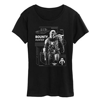 Women's Star Wars The Mandalorian & Grogu Bounty Hunter Graphic Tee