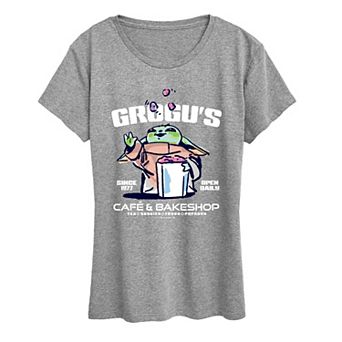 Women's Star Wars The Mandalorian & Grogu Grogu's Café & Bakeshop Graphic Tee
