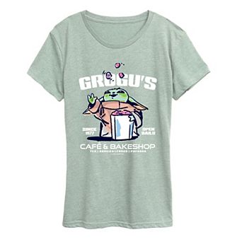 Women's Star Wars The Mandalorian & Grogu Grogu's Café & Bakeshop Graphic Tee