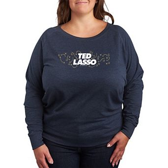 Plus Size Ted Lasso Soccer Play French Terry Long Sleeve Tee