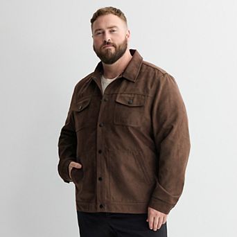 Big & Tall Apt. 9® Faux Suede Trucker Jacket