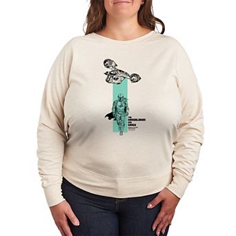 Plus Size Star Wars The Mandalorian & Grogu French Terry Long Sleeve Tee