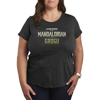 Plus Size Star Wars The Mandalorian And Grogu Logo Graphic Tee