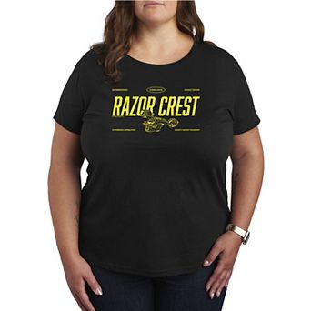 Plus Size The Mandalorian & Grogu Razor Crest Jersey Graphic Tee