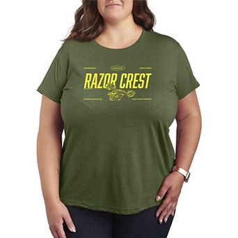 Plus Size The Mandalorian & Grogu Razor Crest Jersey Graphic Tee