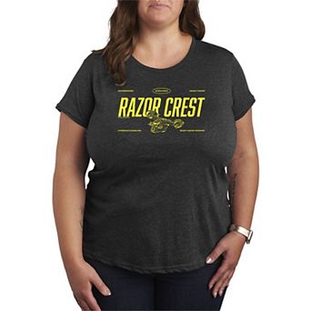Plus Size The Mandalorian & Grogu Razor Crest Jersey Graphic Tee