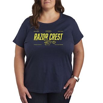 Plus Size The Mandalorian & Grogu Razor Crest Jersey Graphic Tee