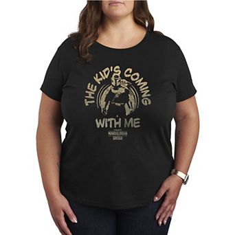 Plus Size Star Wars The Mandalorian & Grogu The Kid's Coming With Me Graphic Tee
