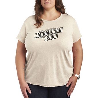 Plus Size Star Wars The Mandalorian & Grogu Logo Graphic Tee