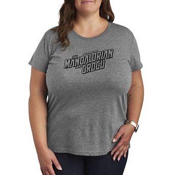Plus Size Star Wars The Mandalorian & Grogu Logo Graphic Tee