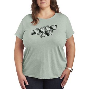 Plus Size Star Wars The Mandalorian & Grogu Logo Graphic Tee
