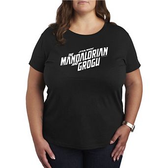 Plus Size Star Wars The Mandalorian & Grogu Logo Graphic Tee
