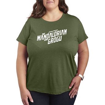 Plus Size Star Wars The Mandalorian & Grogu Logo Graphic Tee