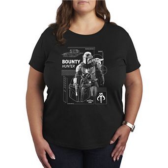 Plus Size Star Wars The Mandalorian & Grogu Bounty Hunter Graphic Tee