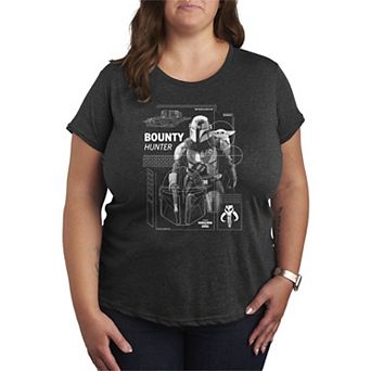Plus Size Star Wars The Mandalorian & Grogu Bounty Hunter Graphic Tee