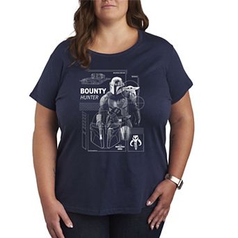 Plus Size Star Wars The Mandalorian & Grogu Bounty Hunter Graphic Tee