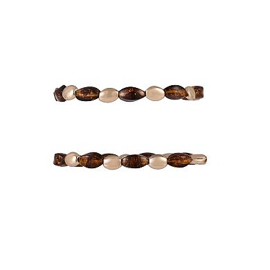 Emberly Gold Tone 5-Piece Bead Stretch Bracelets