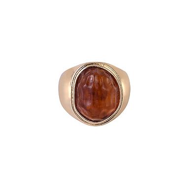 Emberly Gold-Tone Simulated Gemstone Cocktail Ring
