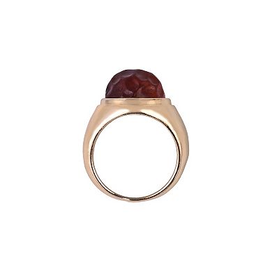 Emberly Gold-Tone Simulated Gemstone Cocktail Ring