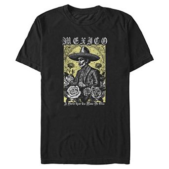 Big & Tall Mexican Man Floral Portrait Graphic Tee