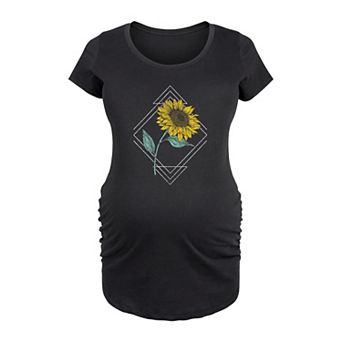 Maternity Sunflower Abstract Graphic Tee