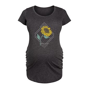 Maternity Sunflower Abstract Graphic Tee