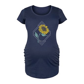 Maternity Sunflower Abstract Graphic Tee