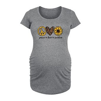 Maternity Peace Love Sunshine Graphic Tee
