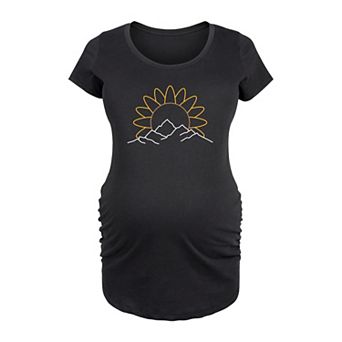 Maternity Sunflower Mountain Graphic Tee